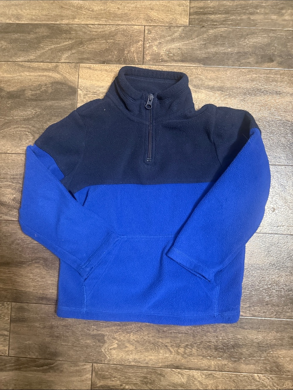 The Children's Place Navy & Royal Blue Quarter-Zip Fleece Pullover